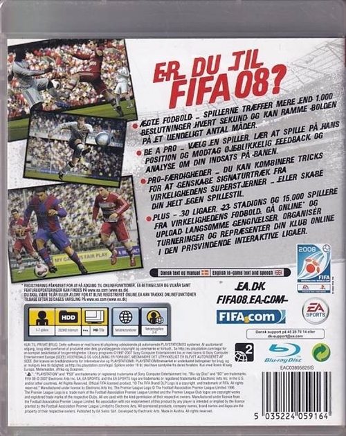 FIFA 08 - PS3 (B Grade) (Genbrug)
